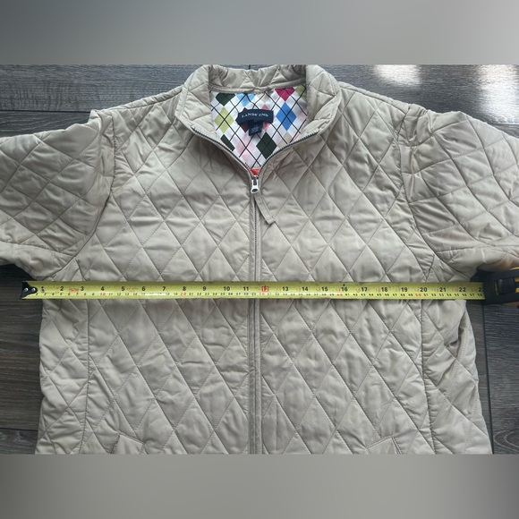 Lands' End Tan Quilted jacket/ woman's size L - Picture 16 of 16